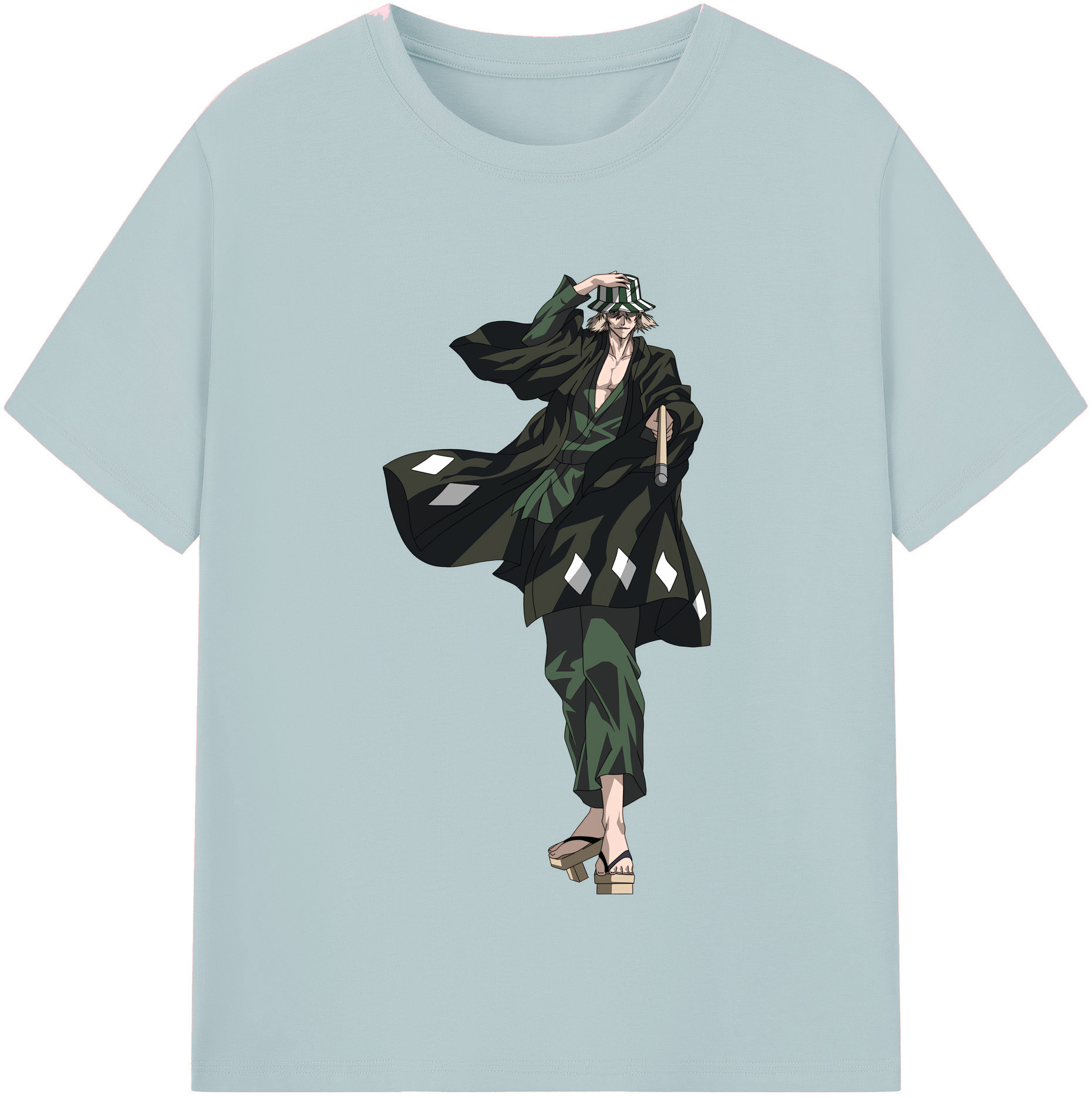 （画像用） "ブリーチ 浦原 喜助（うらはら きすけ） BLEACH Urahara Kisuke " 綿100％半袖Tシャツ（フロントプリント）
